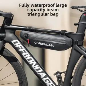 Offbondage 2L Bicycle Bag, Waterproof Triangle Frame Pack, Mountain Bike/pavement Bike Saddle Bag, Cycling Top Tube Front Box