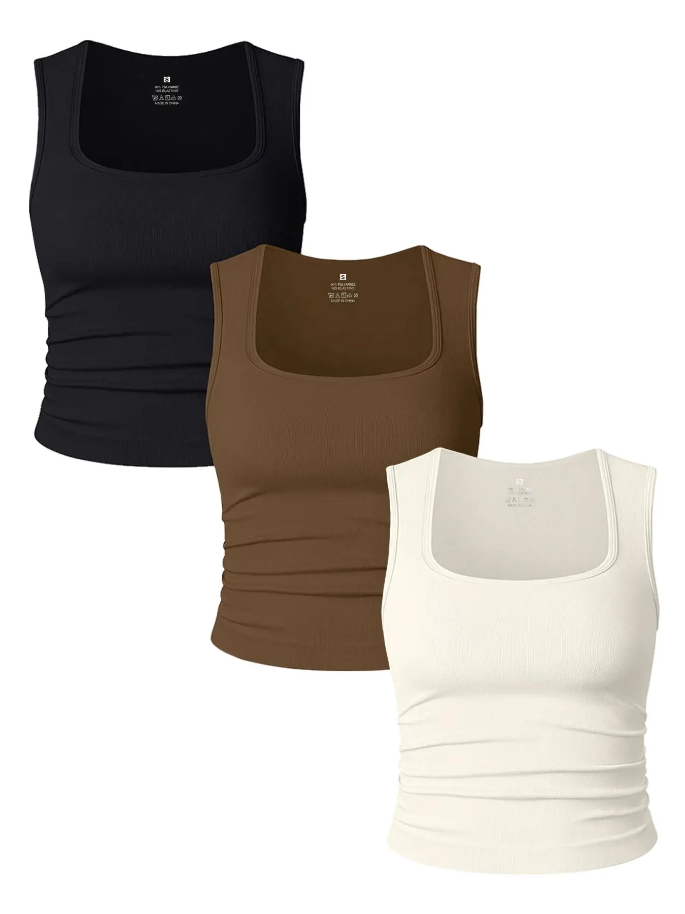 Women's Solid Ruched Square Neck Sports Fitness Vest, Sporty Sleeveless Tank Top for Yoga Gym Workout, Ladies Sportswear for All Seasons, Sleeveless Gym Tops, Fitness Apparel, Workout Vests