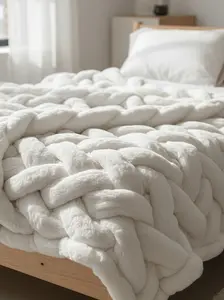 Cloud-Soft White Throw Blanket – Ultra Plush Fluffy Cozy Throw for Bed, Sofa & Home Decor