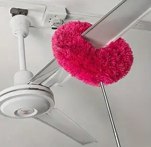 Long-Handled Reusable Microfiber Ceiling Fan Blade Cleaning Brush With Extension Pole For Cleaning Walls, Bookshelves, Furniture, And The Tops Of Doors And Windows. Suitable For Dust Removal