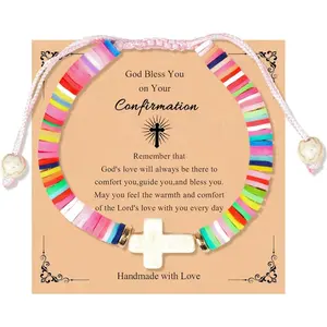 Baptism Gifts  Bracelet for Teen Girl, First Communion Confirmation Bless Gifts for Teenage Girls Boys,   Graduation Christening  for Daughter Granddaughter Godchild