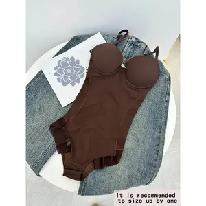 Women'S Bodysuit With Bra And Adjustable Straps, Slimming Shaping Artistry, Shapewear, Sizes XS To Xxl For All Seasons