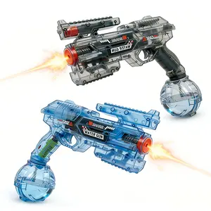 Upgraded Space Electric Water Blaster with LED lighting, transformable design, auto rapid fire, large tank, long-range spray, real reload, for pool parties, family activities, summer toy for kids and adults