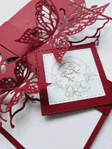 A set 10 pieces of Customized beautiful unique Classy handmade Wedding Invitations, Elegant Invitation with Envelopes