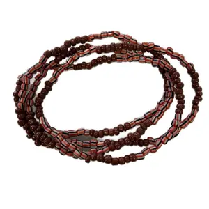 Oya Orisha Beaded Necklace - Handcrafted with Rich Brown Beads for Unique Style and Cultural Significance