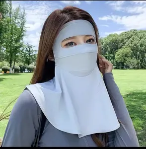 Car Driving Sun Protection Mask for Women, UV Protection, Summer Neck and Full Face Sun Shield, Face Bikini, Ice Silk Sun Protection Mask