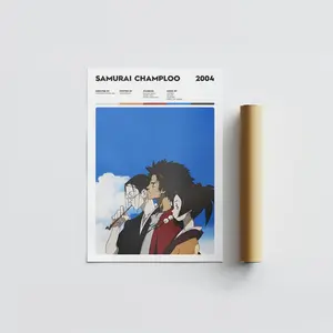 Samurai Champloo Poster Gift Anime Wall Art for Kids Room Decor Gift for Him Gift for Her Poster Gift