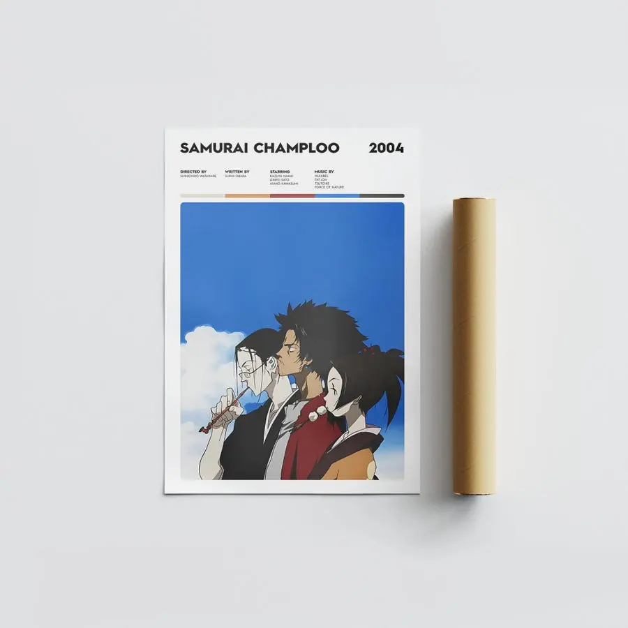 Samurai Champloo Poster Gift Anime Wall Art for Kids Room Decor Gift for Him Gift for Her Poster Gift