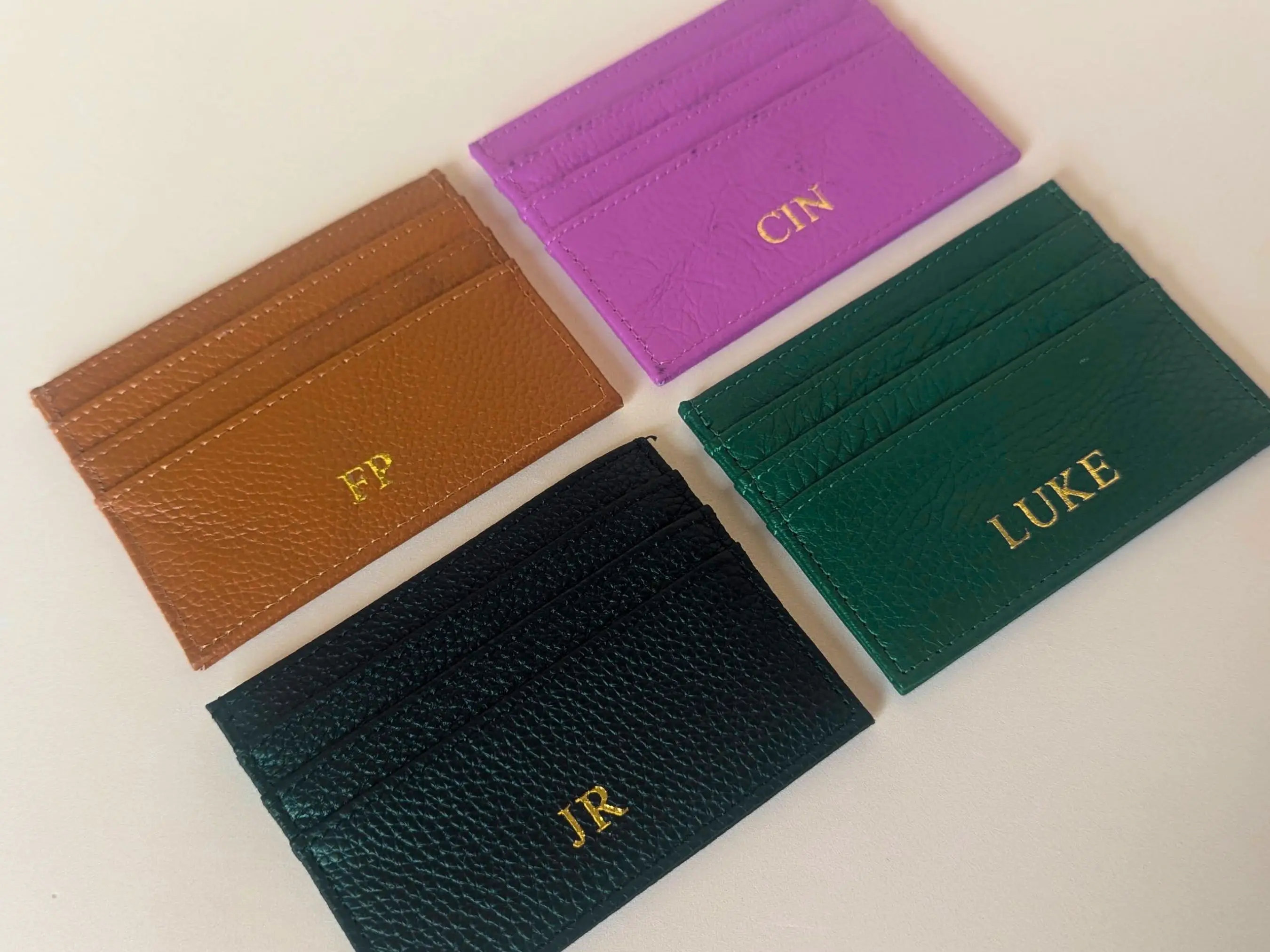 Cardholder & Keyring, Small Card Holder, Personalized Wallet, Leather Credit Card Wallet, Custom Keychain, Gift for Him or Her, Gift Box Set