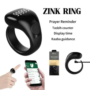Smart Prayer Bead Ring, Waterproof Counter, Tasbih Counter, Adjustable Sizes Finger Click Ring, Daily Worship Tool, Abs Material, No Ca Prop 65 Warning