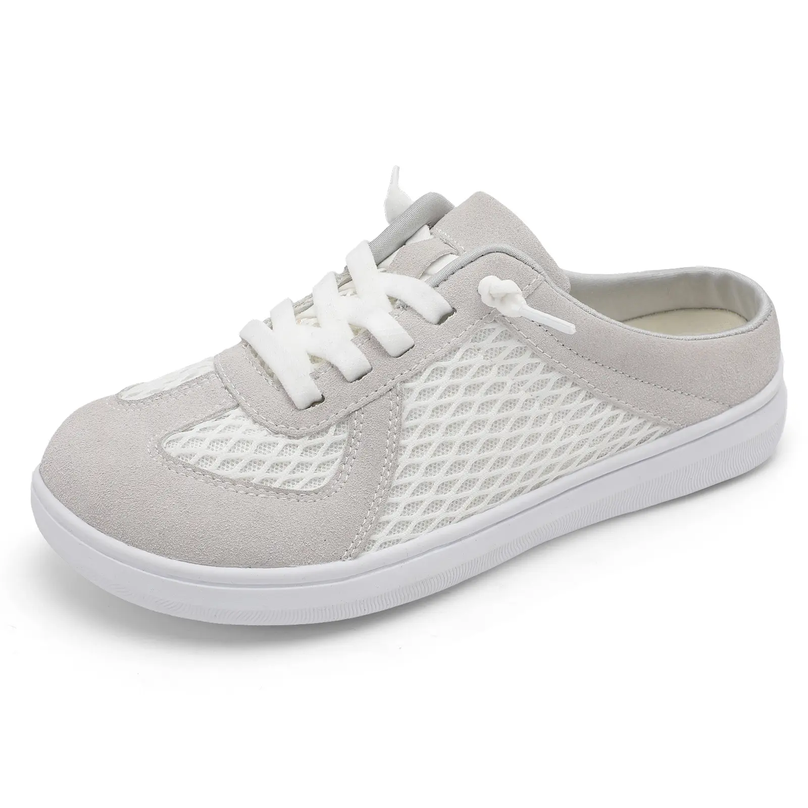 LeIsfIt Women's Slip-On Footwear, Casual Comfortable Shoes for Daily Wear Mules for Women Wide Slip-on Mule Shoes Breathable Walking Shoes Comfortable Backless Sneakers with Removable Sole Slipon Active