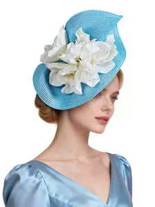 1PC Fascinators Hats for Women with Flower- Tea Party 2026 Kentucky Fascinator Pillbox Derby Hat Sinamay Headband with Clips Fashion Hats
