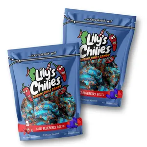 Chili Blueberry Belts (Two 4oz Bags), Chili Candy Snack
