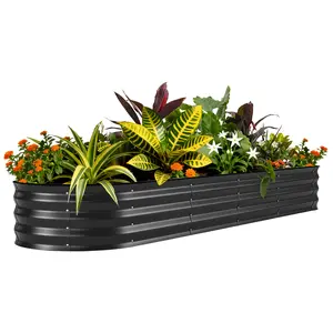 6x3x1 ft Galvanized Raised Garden Bed – Rust-Resistant Outdoor Metal Planter Box for Flowers & Vegetables, Easy Assembly Garden Box for Patio Backyard, Gray