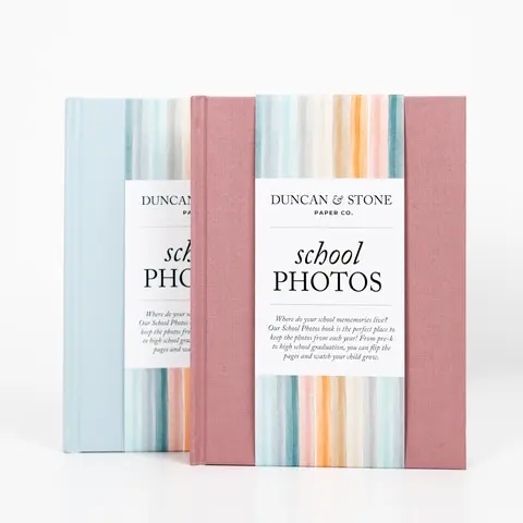 Duncan & Stone Paper Co. Decor-Friendly Prek-Grad Ready Photo Album - School Memories Storage Book, Album de Fotos (Toys & Hobbies DIY Scrapbooking Supply)