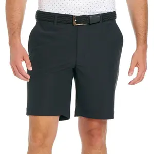 Greg Norman Men’s Stretch Flat Front Lightweight Short - 4-Way Stretch Fabric (Black,42)