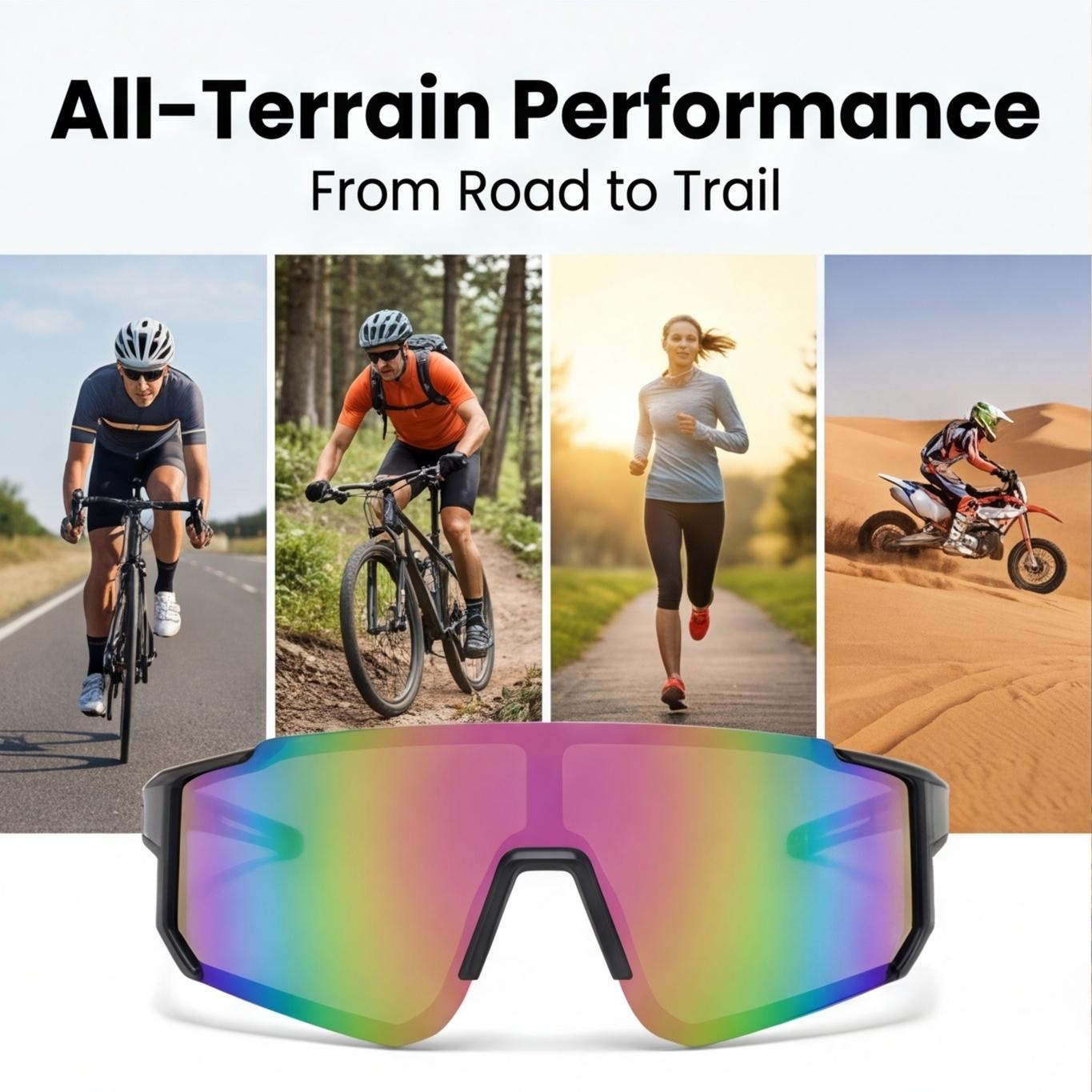 Men's and women's safety protective glasses, featuring anti-fog and scratch-resistant surround lenses, adjustable temple and nose pads - certified protective glasses by ANSI Z87, with 100% UV protection function.