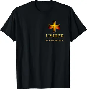 100% Cotton Christian Shirt Usher Church Gift T-Shirt Boys & Girls Gift T-Shirt