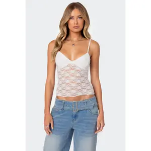 Eira Sheer Lace Tank Top