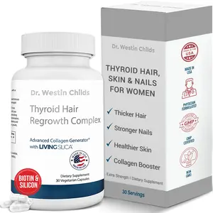 Dr. Westin Childs - Thyroid Hair Regrowth Complex - Skin & Nails Vitamins for Women, Silicon & Biotin for Hair Loss, Beauty & Collagen in Hypothyroidism, Hashimoto's & Hyperthyroidism - 60 Ct