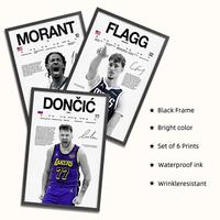 Set of 6 Black-Framed