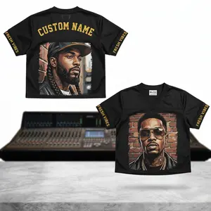 CUSTOM NAME Street Rap Icon Mesh Tee – Fresh Vibes Urban Drip / All-Over Print Pique & Mesh Football Jersey