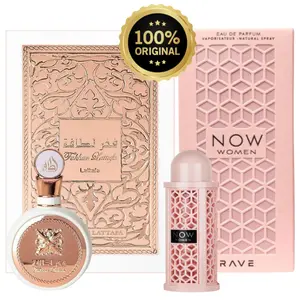 (Bundle) Lattafa Perfumes Fakhar Women & Lattafa Rave Now Women Combo Multipack 3.4 oz 100 ml each EDP Spray - Best Fragrance Collection for Women