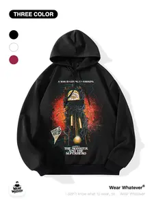 Stranger Things Graphic Hoodie with Monsters and Superheroes Print, Loose-Fit Casual Sweatshirt for Home and Outdoor, Perfect Loungewear
