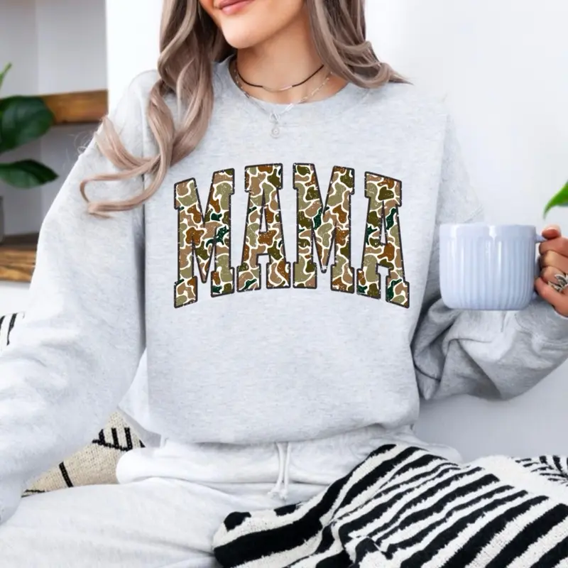 Camo Mama crew tee