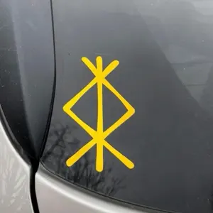 Protection Symbol Decal, Rune Vinyl Decal, Travel Protection Car Decal, Water Bottle U