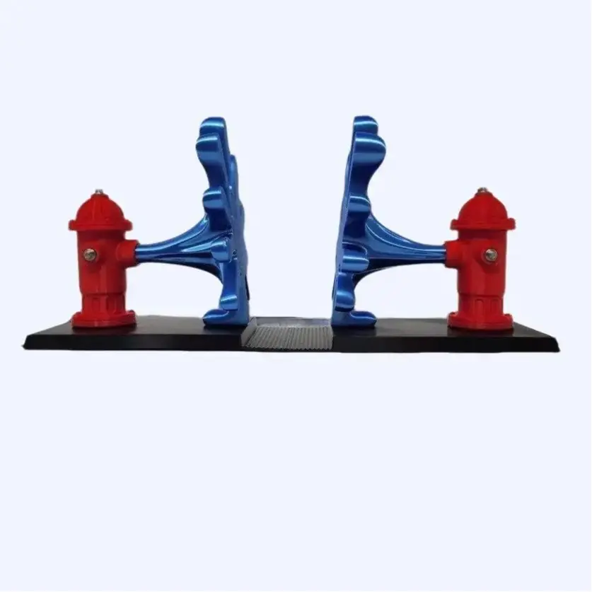 3D Printed Water Spray Fire Hydrant Diorama - Unique Fire Scene Decor for Book Lovers, Industrial Room Shelf