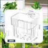Craftsboys 4 Pcs Clear Acrylic Aquarium Plant Holder for Fish Tanks Top Hanging Planter with Hook Adjustable Cup for Semi Aquatic Plants