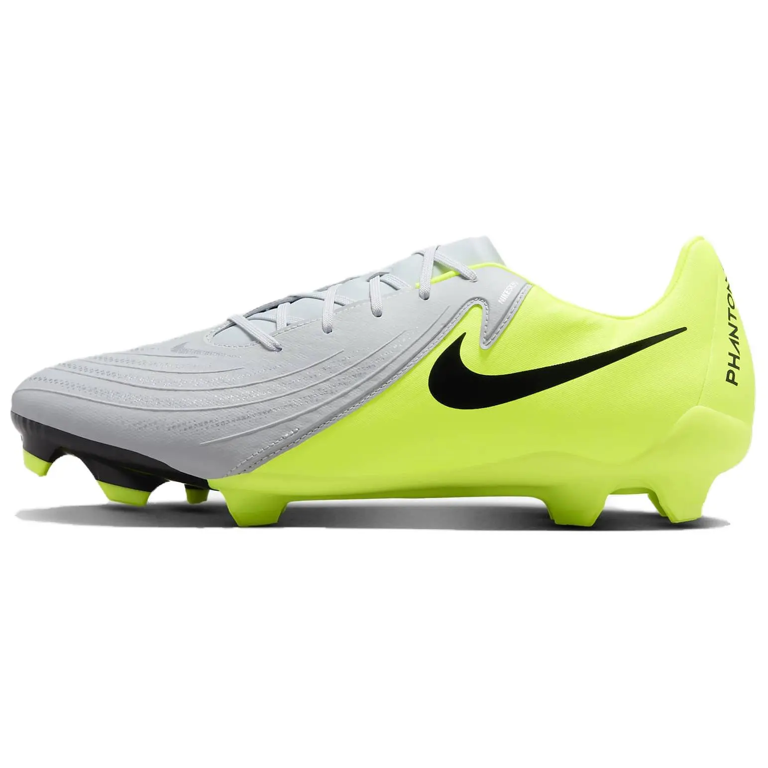Nike Phantom Gx 2 Academy FG MG Metallic Silver Volt Black Comfort Lightweight Soccer Cleats Unisex FD6723-003
