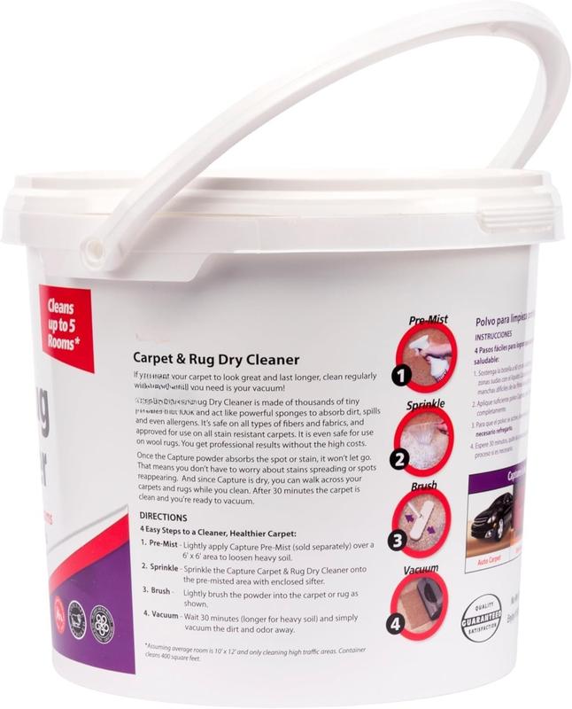 Carpet & Rug Dry Cleaner w/Resealable lid - , , Dogs & Cats Pet Carpet Cleaner Solution - Strength Odor Eliminator, Stains Spot Remover, Non Liquid & No Harsh  (4 Pound)