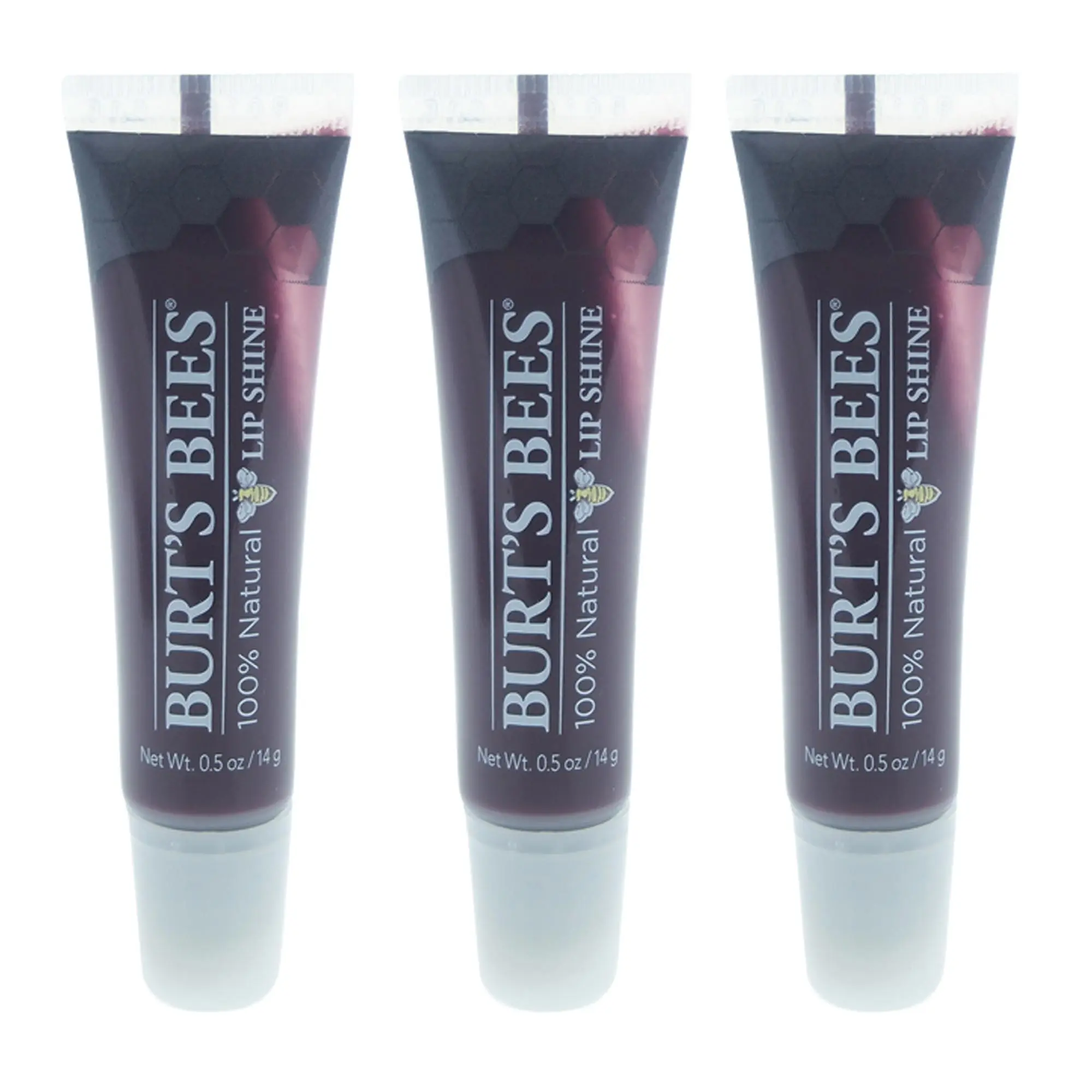 Burt's Bees Smooch 060 Lip Shine Lip Gloss for Women, 0.5 fl oz, Subtle Shimmer, Set of 3