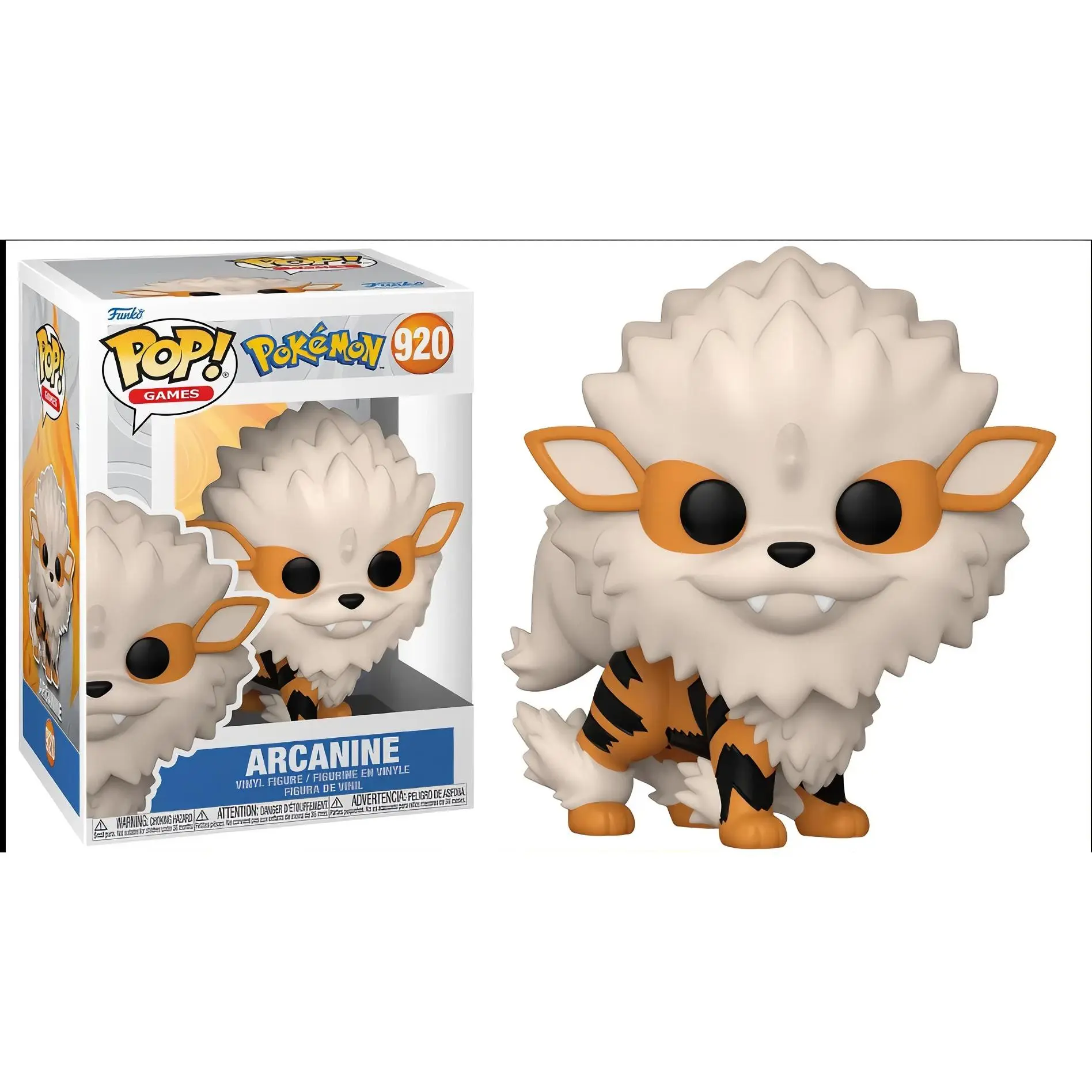 Funko Pop! Games Pokemon 920 Arcanine Vinyl Figure Collectible Toy for Fans of Pokémon Series