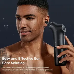 Electric Ear Wax Removal Kit with 4 Pressure Modes, Manual Ear Irrigation System, Rechargeable Ear Cleaner for Home Use - Includes Ear Wax Remover, Ear Basin, 5-Hole Nozzle, 9 Single-Hole Nozzles, 7-Tool Ear Scraper Set, Type-C Cable, 6.76oz Water Tank,