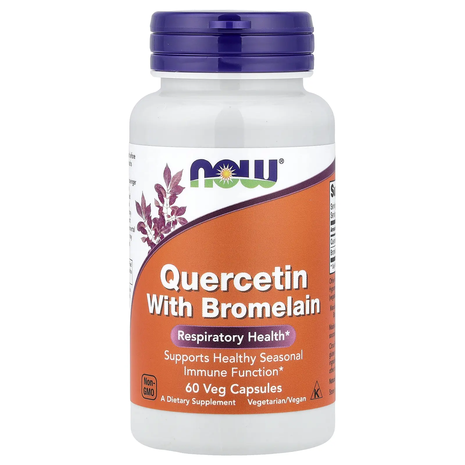 NOW Foods Quercetin with Bromelain, 60 Veg Capsules