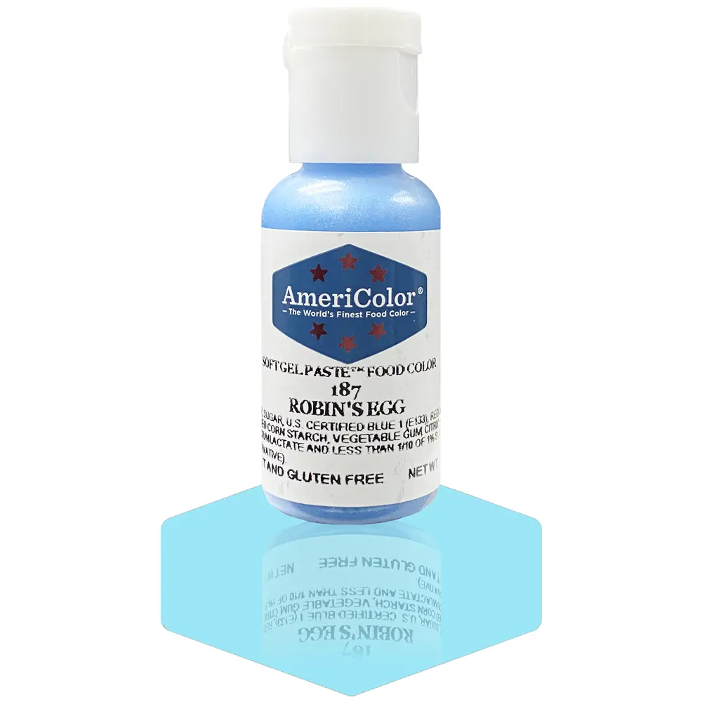 AmeriColor, Robin's Egg, .75 Ounce, Soft Gel Paste Food Color