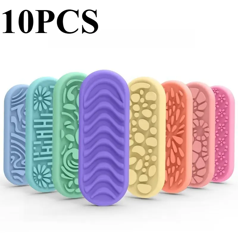 10 Random textured sensory stress relief tool, soft worry stone style finger relaxation, tactile hand pressure calming aid, suitable for desk, family travel, portable focus assistant and relaxation significant other, phone holder for teenagers