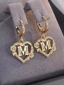 Gold Heart Earrings Set, Heart Shaped Earrings, High Quality Earrings, Elegant Minimalist Style, Fashion Jewelry for Parties, Birthdays, Weddings, Valentine's Day Gifts