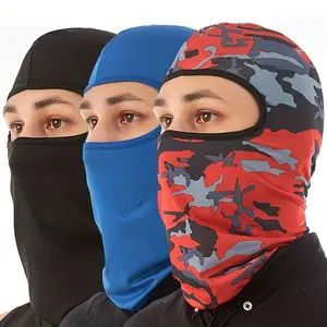 3-Pack Premium Seamless Breathable Windproof Balaclava - Full Face & Neck Gaiter Set for Outdoor Sports, Cycling, Cold Weather Adventures - Adjustable All-in-One Protection