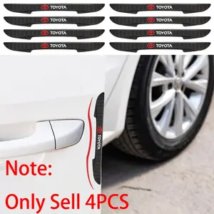 4Pcs Bumper Anti-collision Strip Car Door Edge Anti-Scratch Protector Stickers For Toyota Corolla CHR Rav4 Yaris Prius Avensis Auris Camry Accessories Vehicle Exterior Decoration