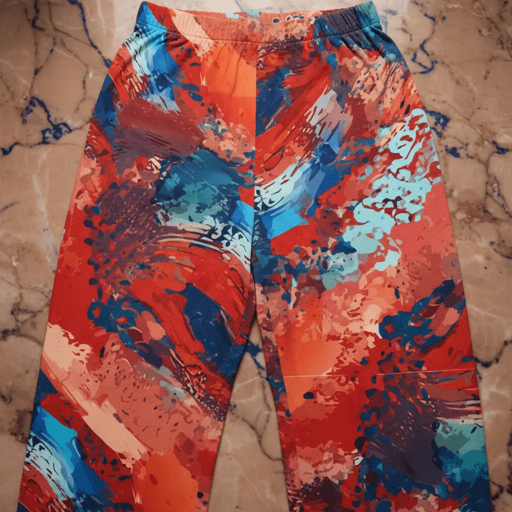 Toddler Maximalist Joggers, Abstract Print Wearable Art Lounge Pants for Kids 0-3 Years, Sensory-Friendly Brushed Polyester, Clothes, Multi-Size, Casual