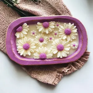 Daisy Lavender Vanilla Dough Bowl Candle