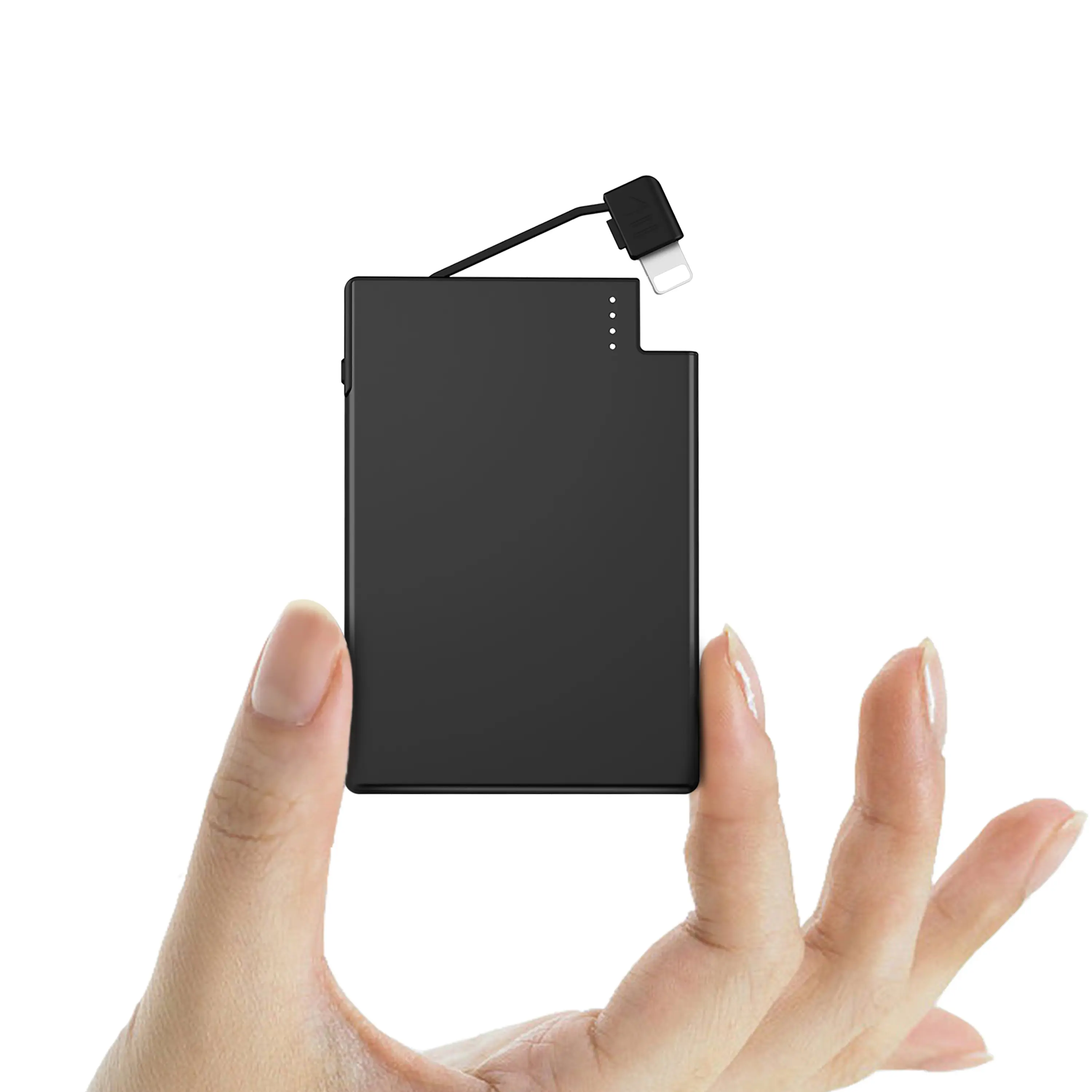 TNTOR Portable Charger with Built in Lightning Cable, Credit Card Size for Pocket Wallet Power Bank Compatible with iPhone 14/13/12/11/X/8 Series (Not for iPhone 15 Series) backup charger other electronic Mini Cute power bank magnetic power powe  bank