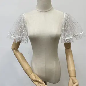 Short Tulle Sleeves, Bridal Sleeves, Detachable Sleeves, Wedding Dress Accessories, Bridal Sleeves, Prom Dress Removable Sleeves Fabric Womenswear