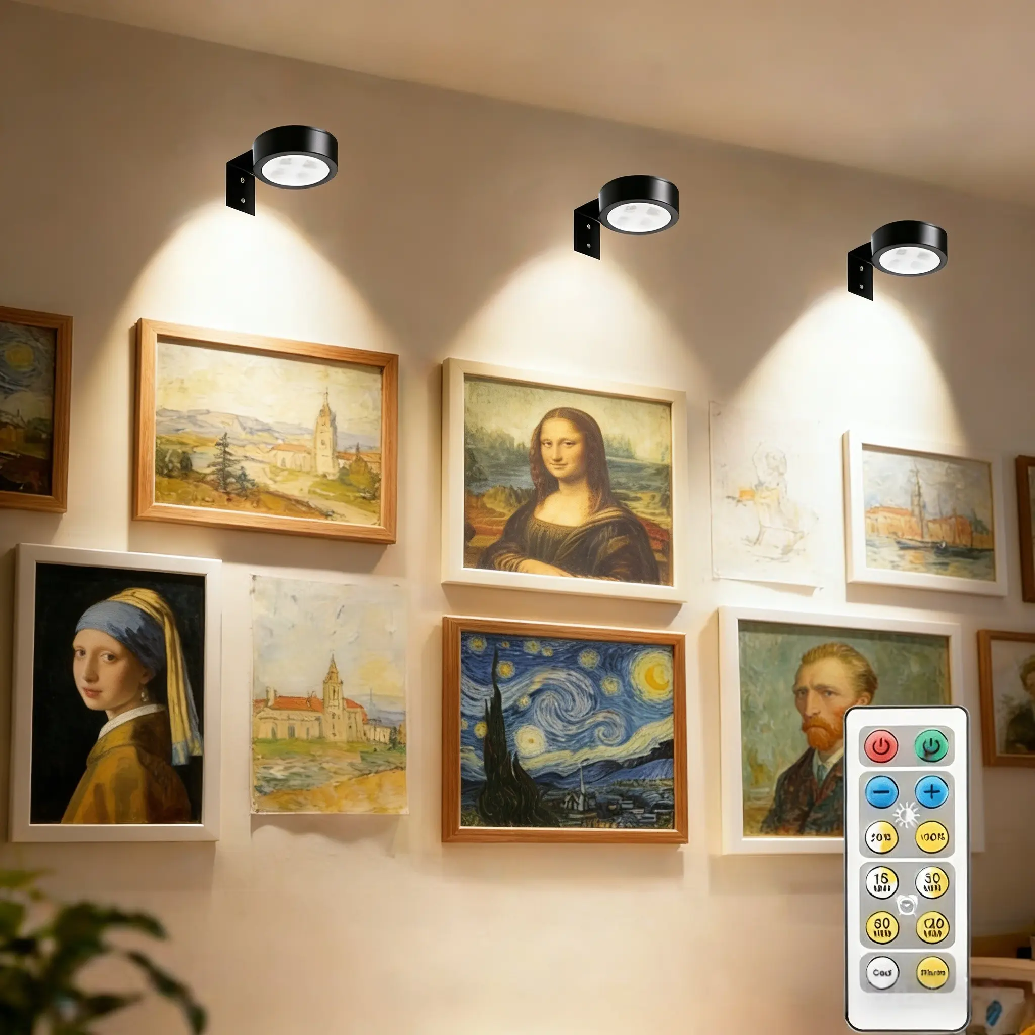 3/6pcs, 3 Color Adjustable Magnetic LED Wall Lights with Timer, Atmosphere Light, Led Ambient Lighting, Mood Lighting, Dimmable, Two Control Methods: Remote & Shade Press, Battery Operated, Led Decoration, Decorative Lighting for Stair Displays in Home