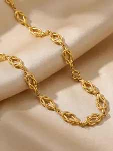 1 pc Concentric Knot Necklace Alloy Concentric Knot Necklace Vintage Knot Twist Chain Fashion Couple Collarbone Chain