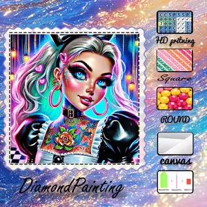 DIY 5D Velvet Diamond Painting Kit, AB Diamonds, Fairy Dust Diamonds, Crystal Diamonds for Girls, Flowers, Earrings, Diamond Embroidery, Special Craft Diamond Art Kit, Diamond Art Tools, Wall Decoration, Gifts for Family, Loved Ones, and Friends.